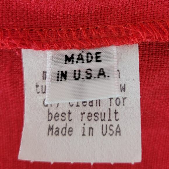 Christopher Calvin Linen Relaxed Fit Tank Top Women XL Red Coastal Nautical USA - Picture 4 of 6